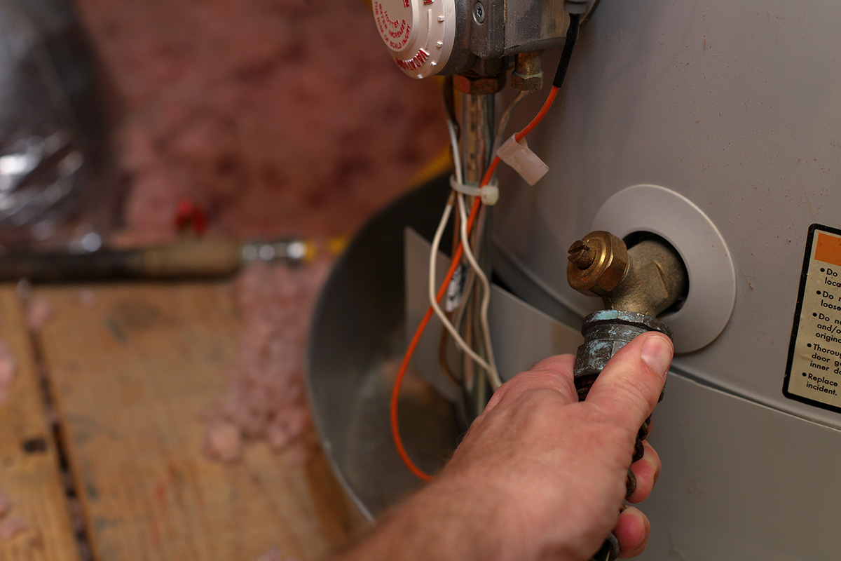gas water heater in home